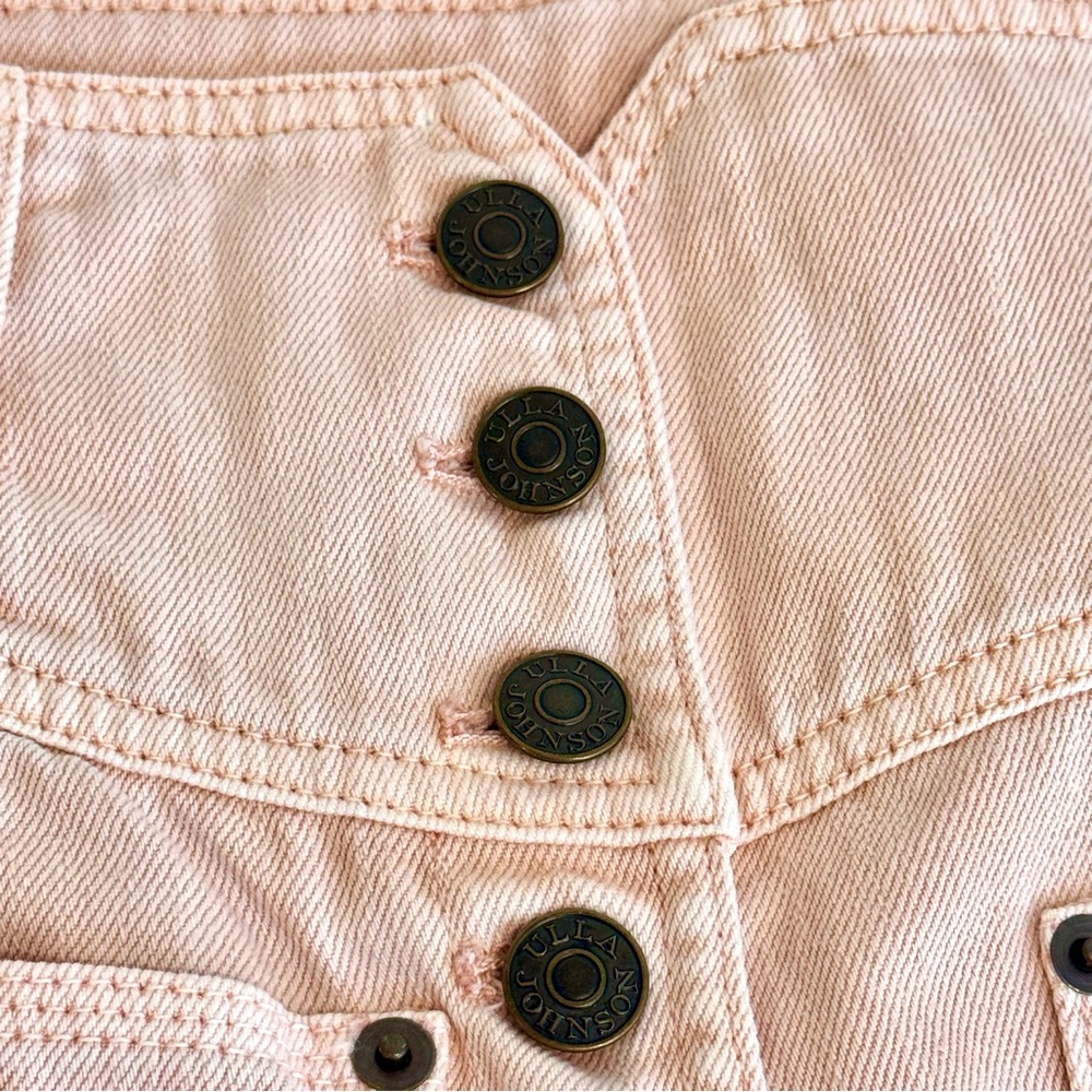 Ulla Johnson Marlowe Denim Pants High Waist Wide Leg Jeans Sweetbriar Rose 10 - Picture 5 of 9